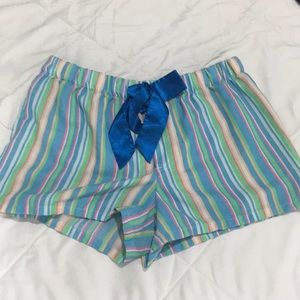 colorful striped lounge shorts